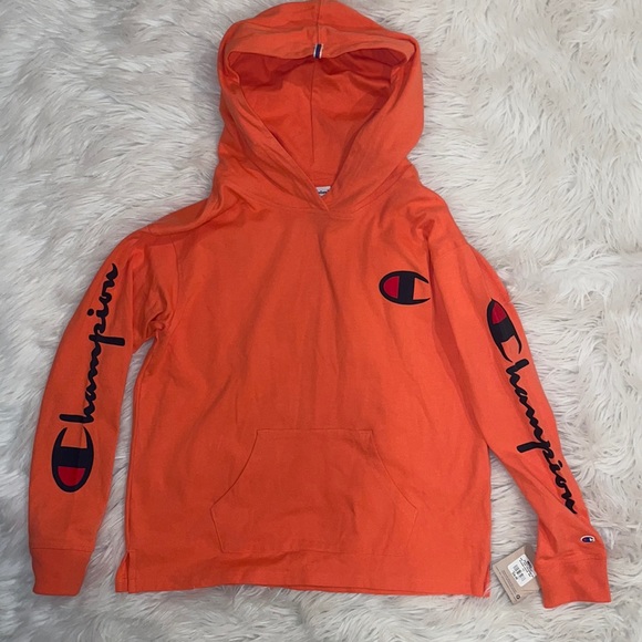 Champion Sweaters - Champion Groovy Papaya Jersey Pullover Hoodie NWT Women's Size Small 
Brand New